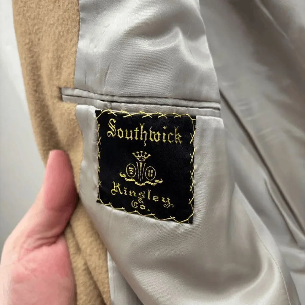 Vintage Southwick Camel Hair Blazer‎ 42R Union Made In USA Dry Cleaned READ